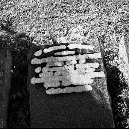 e. Headstone - unknown name