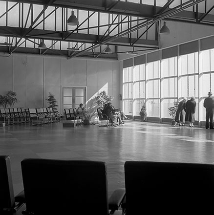 a. Interior of Airport Terminal, reservation and check in counters