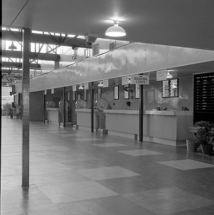 b. Interior of Airport Terminal, reservation and check in counters