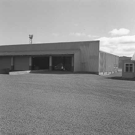 c. Exterior of Airport buildings, hangers
