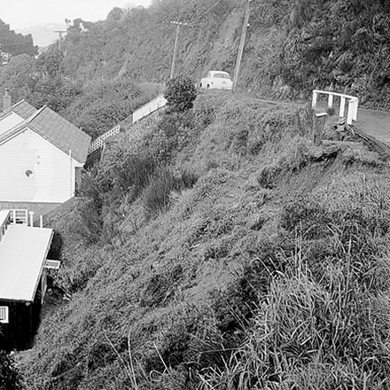 a. views of collapsed bank