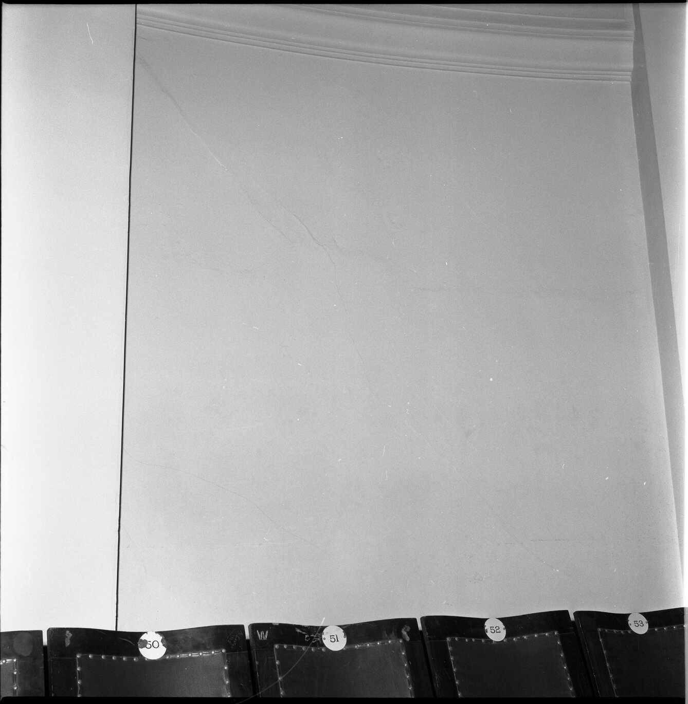 b. Cracks in wall, Town Hall