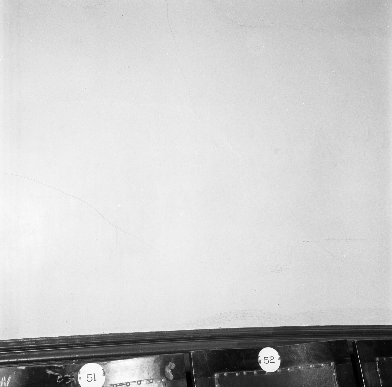 f. Cracks in wall, Town Hall