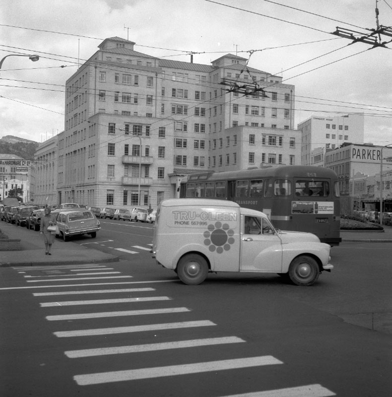 c. Buses with MO Building in background