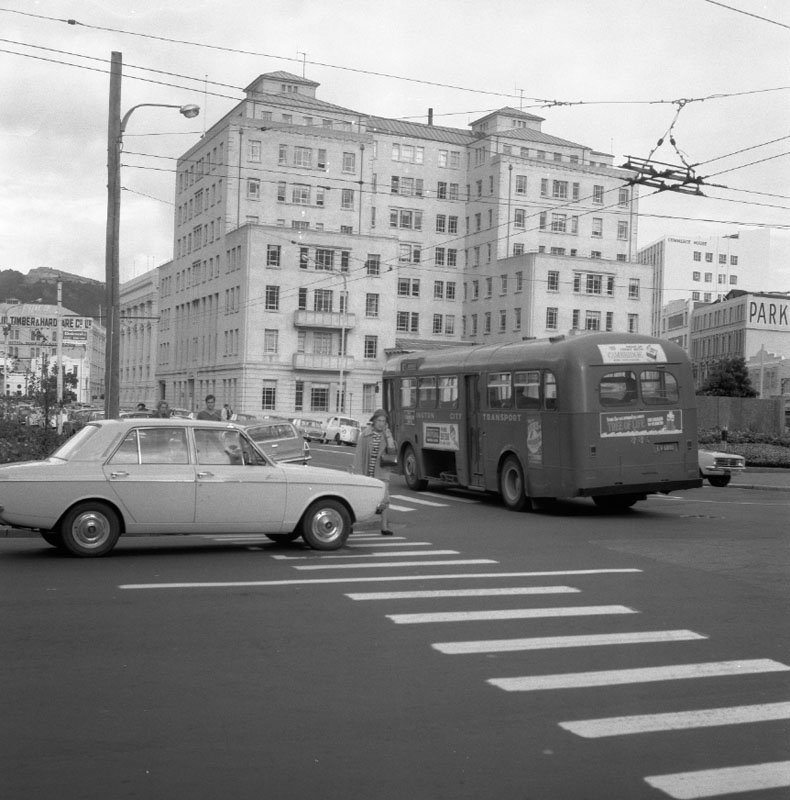e. Buses with MO Building in background