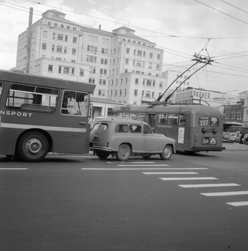 l. Buses with MO Building in background