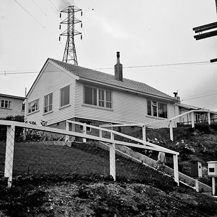 a. Views of a single storey wooden dwelling, possibly a Council House