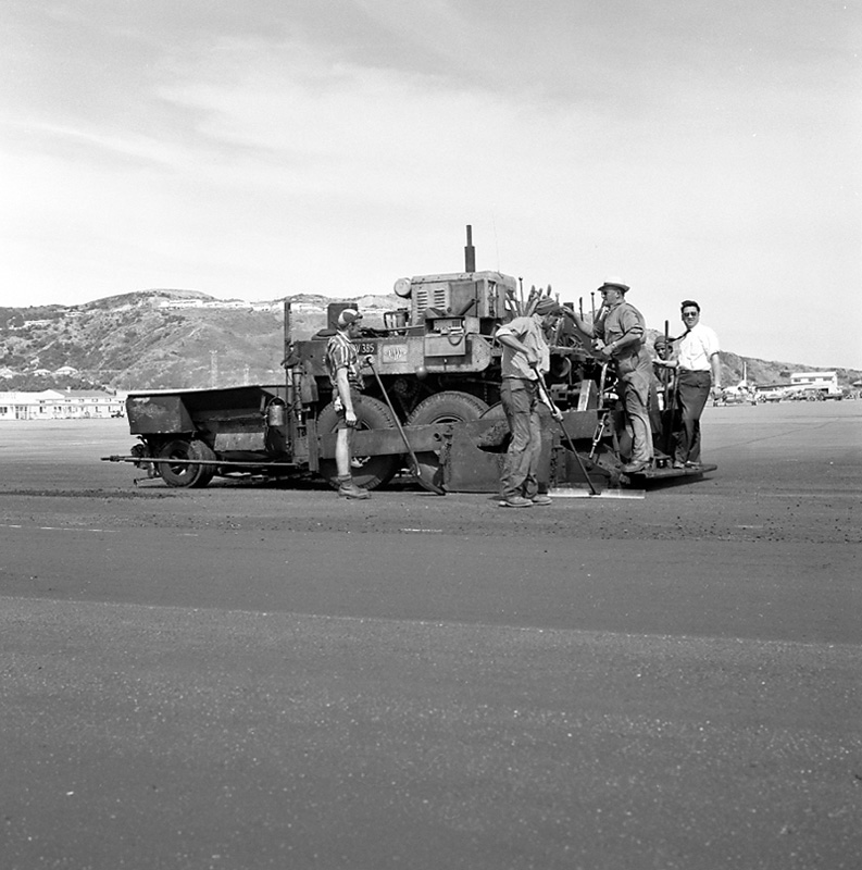 b. Paving machines and gang