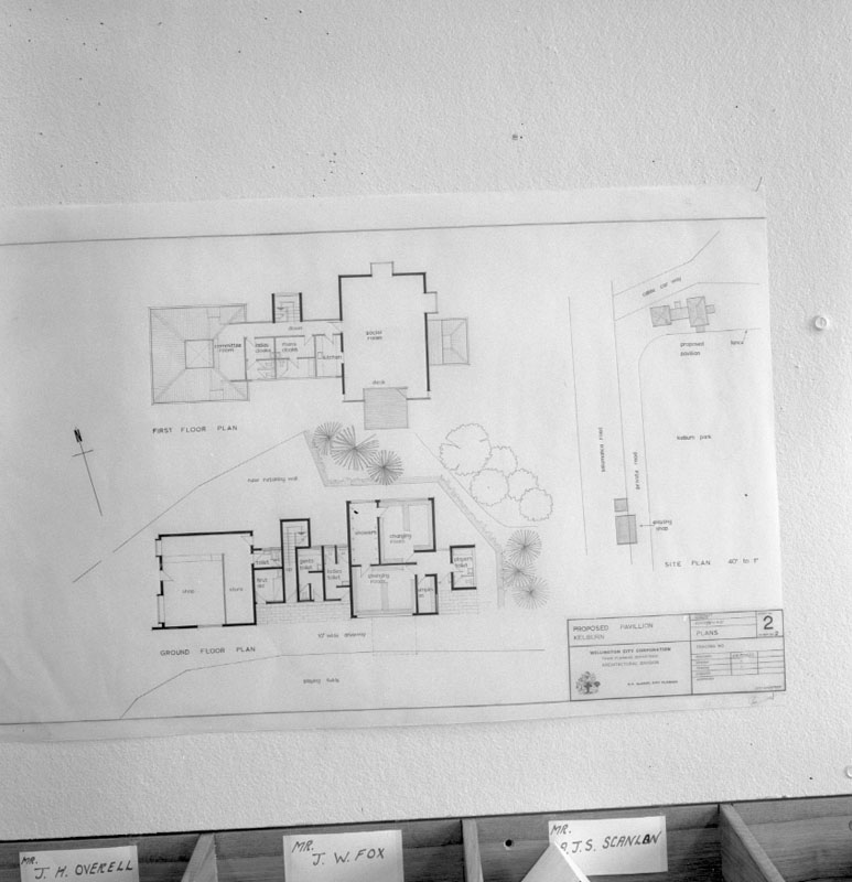 o. Copies of plans - Proposed pavillion, Kelburn