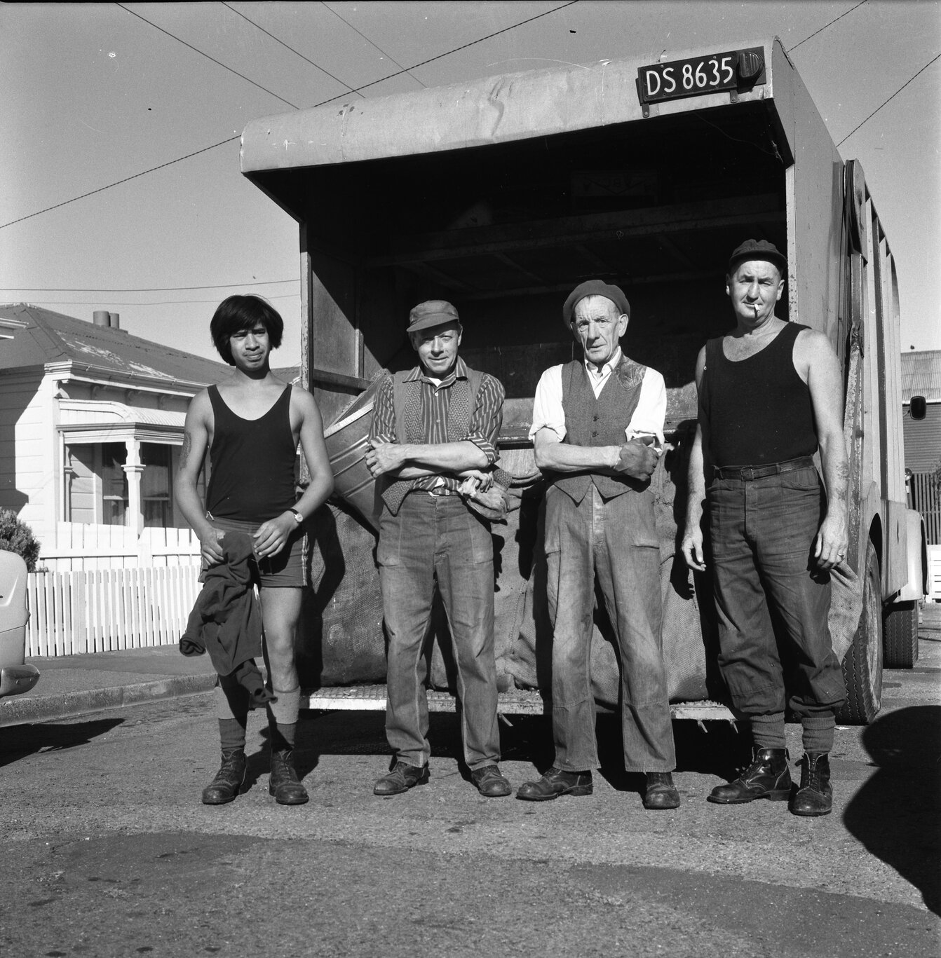 a. House refuse group on truck