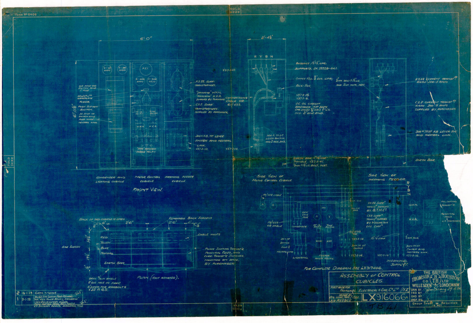 Kelburn Cable Car, assembly of control cubicles