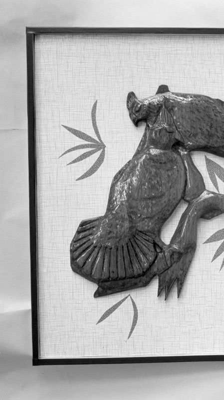 b. Photo of carved picture by Stan Chater, City Engineer's Department