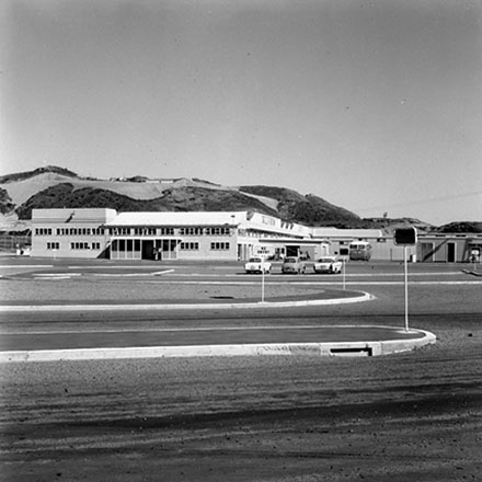 j. Runway and airport buildings