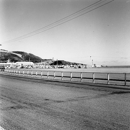 k. Runway and airport buildings