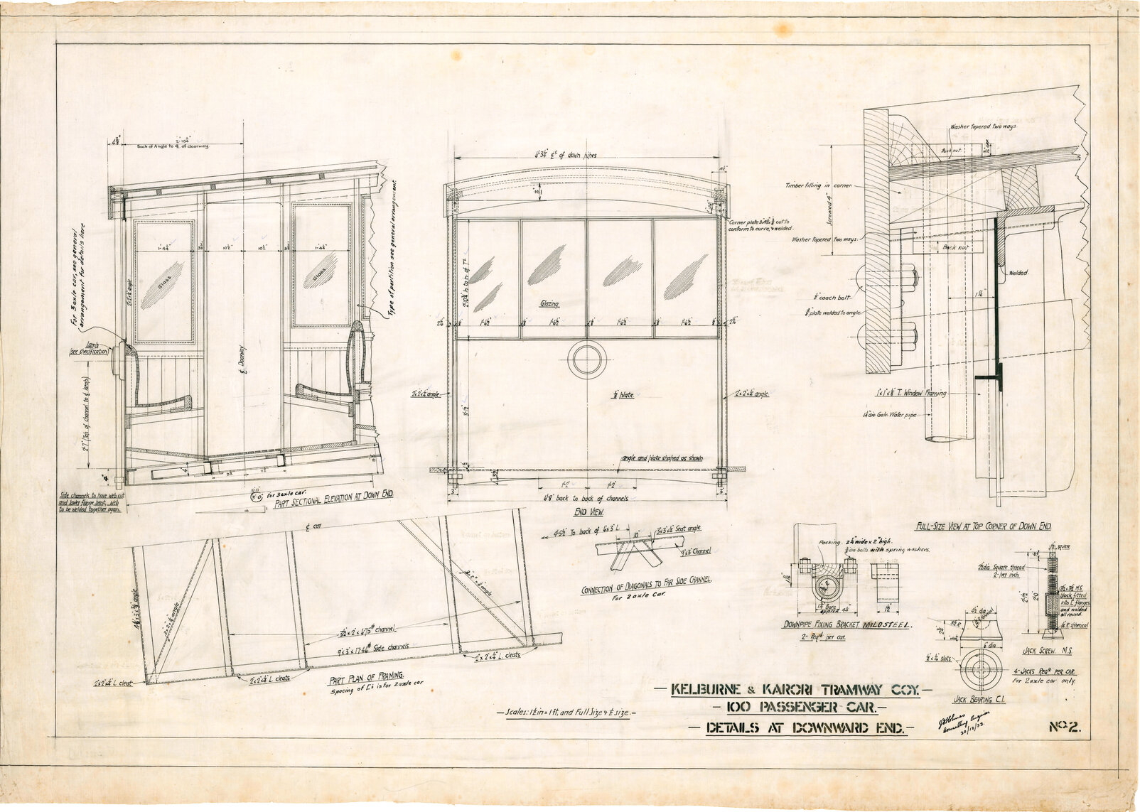 Kelburn Cable Car, 100 passenger car, Sheet 2, downward end