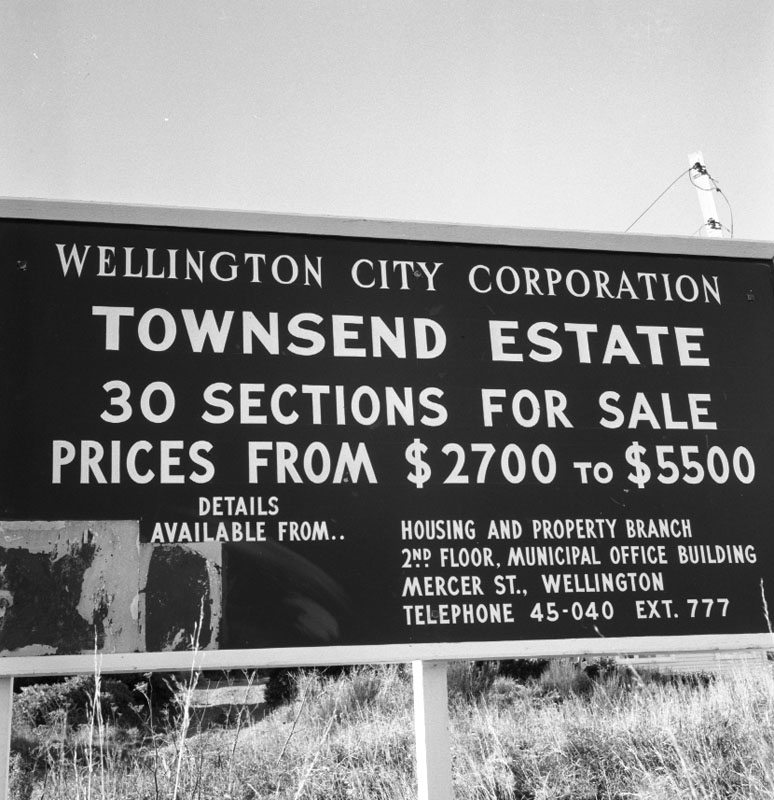 a. Sections For Sale signs, Townsend Estate