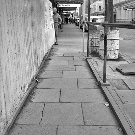 a. Damage to footpath, outside Royal Oak Hotel, Dixon Street