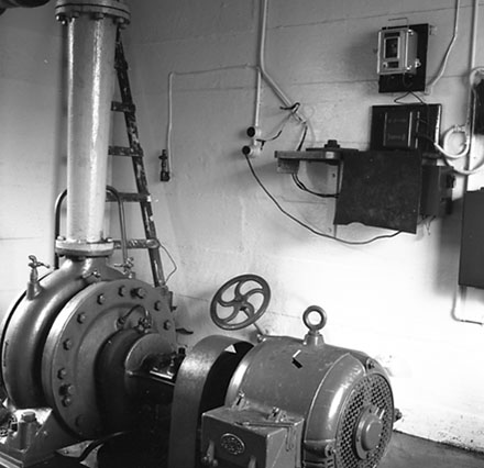 b. Interior of pumping station