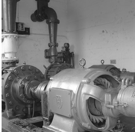 a. Interior of pumping station