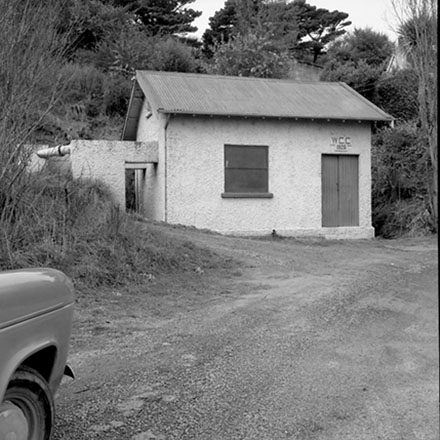 b. Exterior of pumping station