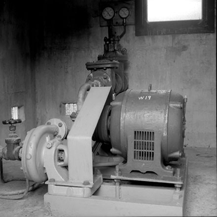 a. Interior of pumping station