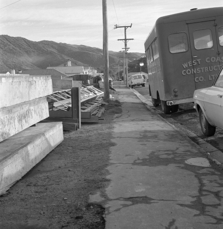 s. Footpaths: Karori Rd, Parkvale Rd, Raine St, West Coast Construction. Angus Ave-Armstrong Court Flats, Builders OVL