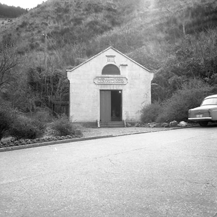 b. Exterior of pumping station