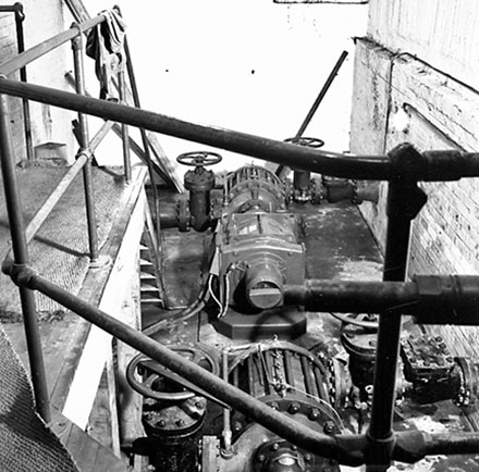 c. Interior of pumping station