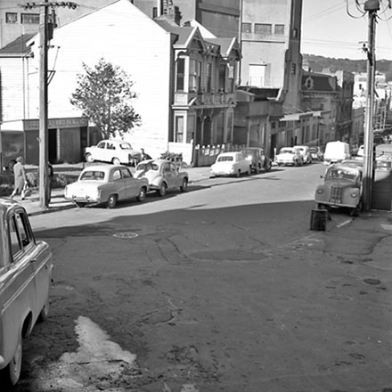 b. Streetscape, Boulcott Street and Church Street intersection