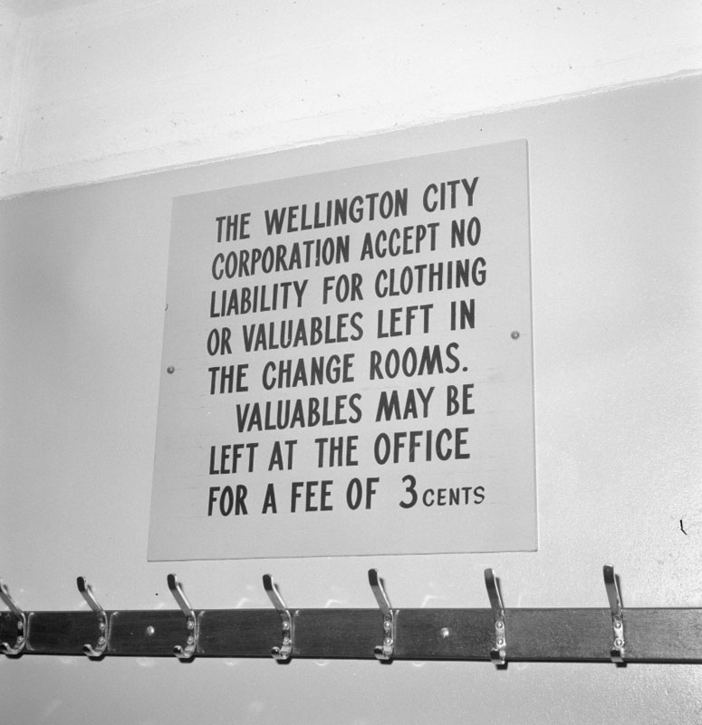 b. Warning notices, Freyberg Pool