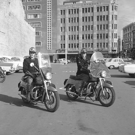 f. Motor Cycle Officers, Traffic Department