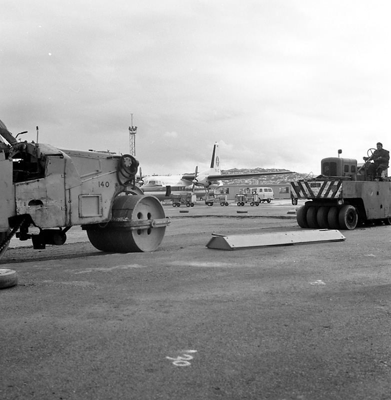 b. Work strengthening gates 1 and 3, airport