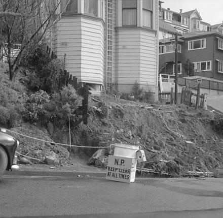 a. Collapsed wall/slip, MacDonald Crescent