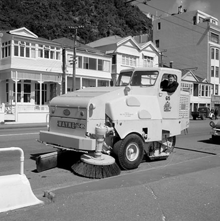 a. Street Sweeping Machine, Oriental Parade