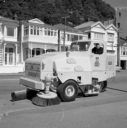 b. Street Sweeping Machine, Oriental Parade