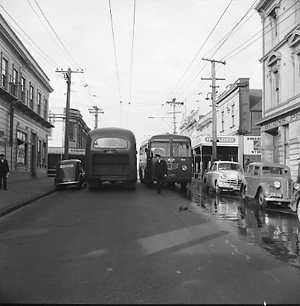 b. Two diesel buses attempting to pass. Motor Vehicles