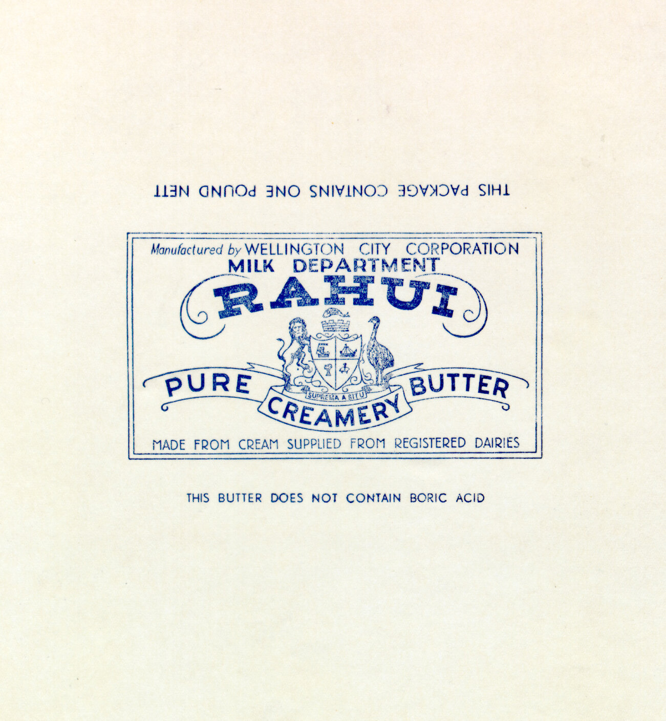 Rahui Dairy Factory butter wrappers
