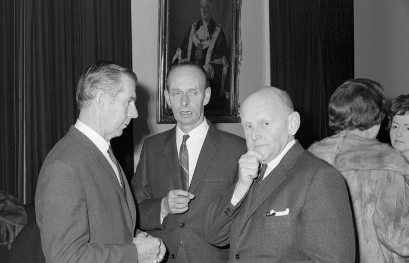 ac. Council Chamber, presentation to Mr Pritchard, GM of Transport Dept