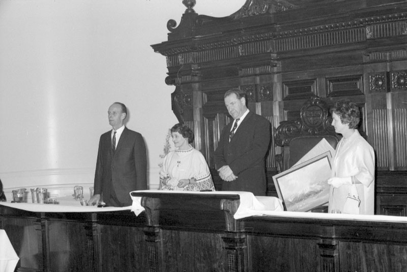 r. Council Chamber, presentation to Mr Pritchard, GM of Transport Dept
