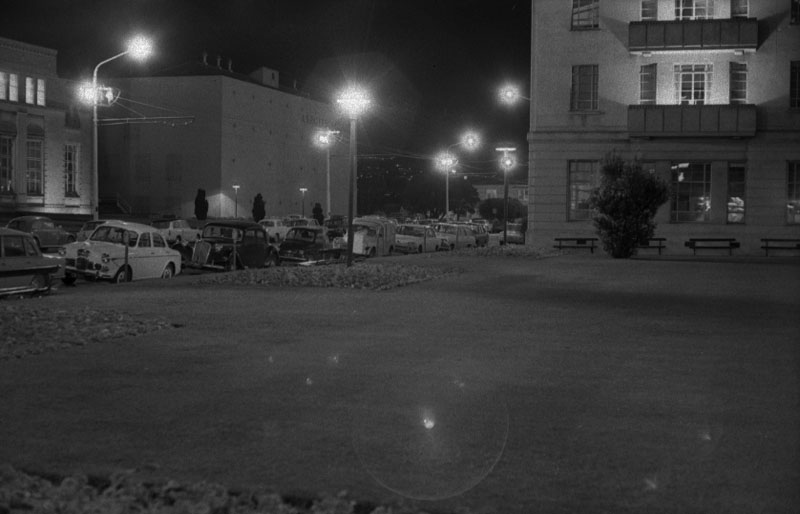 e. Civic Square at night, approx 8pm