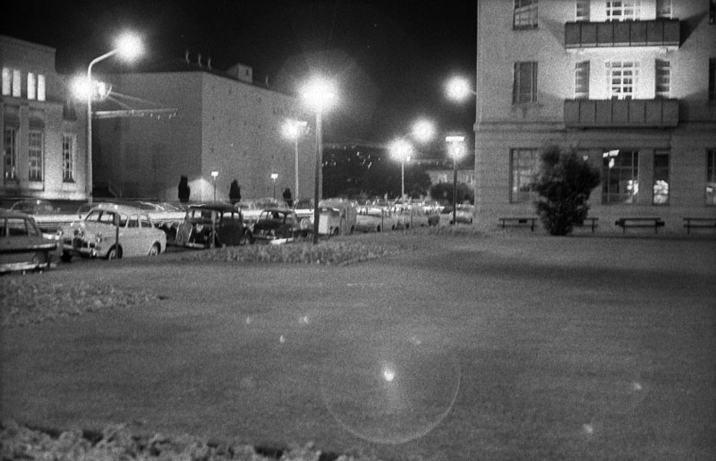 g. Civic Square at night, approx 8pm