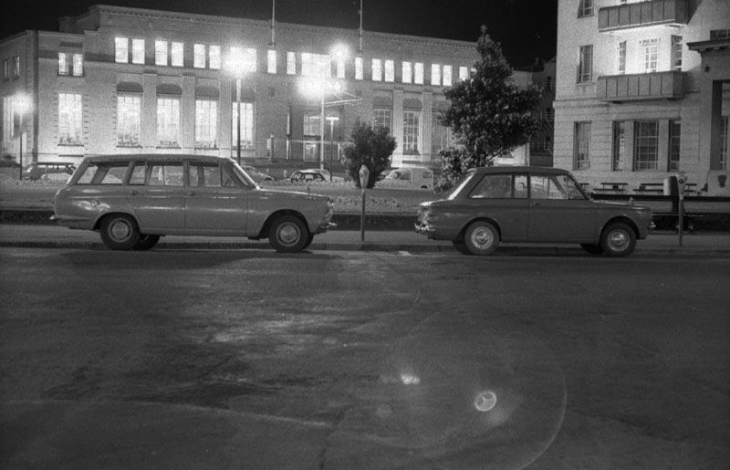 k. Civic Square at night, approx 8pm
