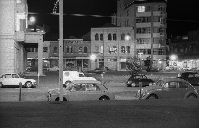 o. Civic Square at night, approx 8pm