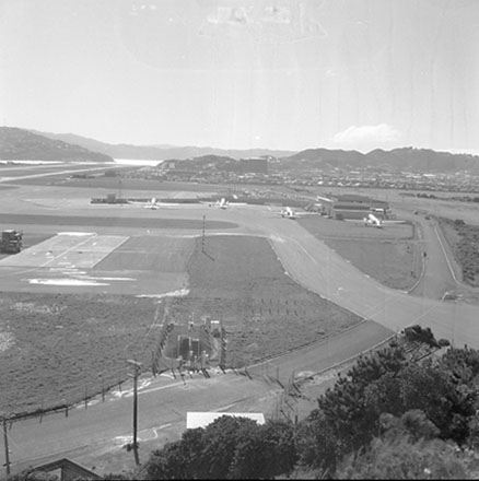 l. Elevated view of the runways and airport