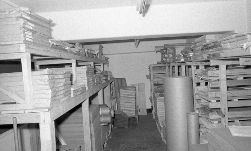 at. Central Library, interior and exterior