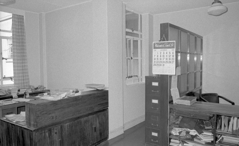 ay. Central Library, interior and exterior