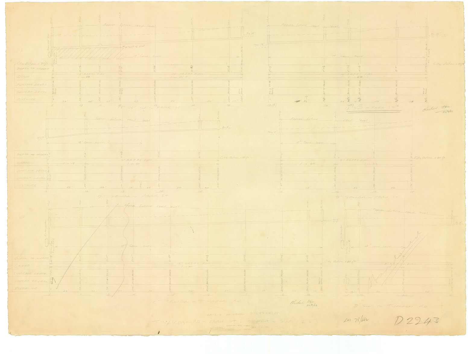 Sewers and s.w, Tinakori Road, Park Street