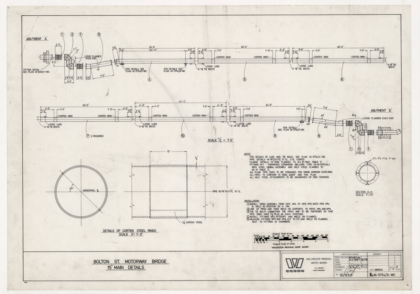 Bolton Street, Motorway Bridge, 15" Main Details