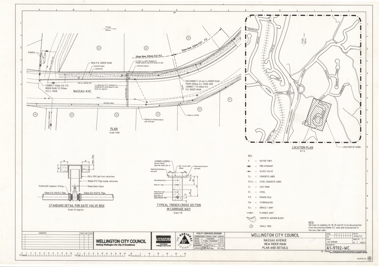 Wellington City Council, Nassau Avenue New Rider Main Plan and Details