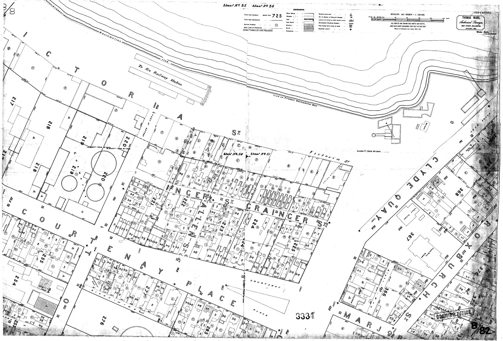 Area proposed to be cleared in conjunction with reclamation work, Grainger Street Block